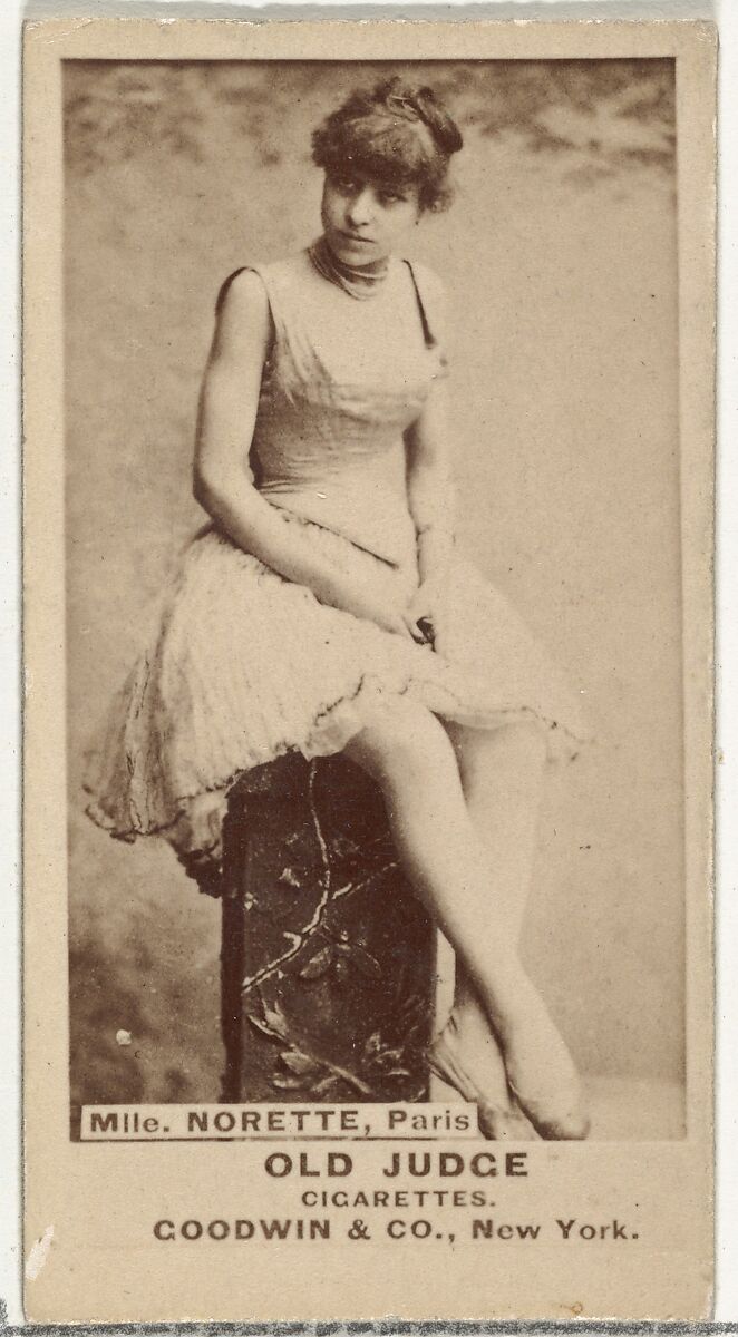 Mlle. Norette, Paris, from the Actors and Actresses series (N171) for Old Judge Cigarettes, Issued by Goodwin &amp; Company, Albumen photograph 