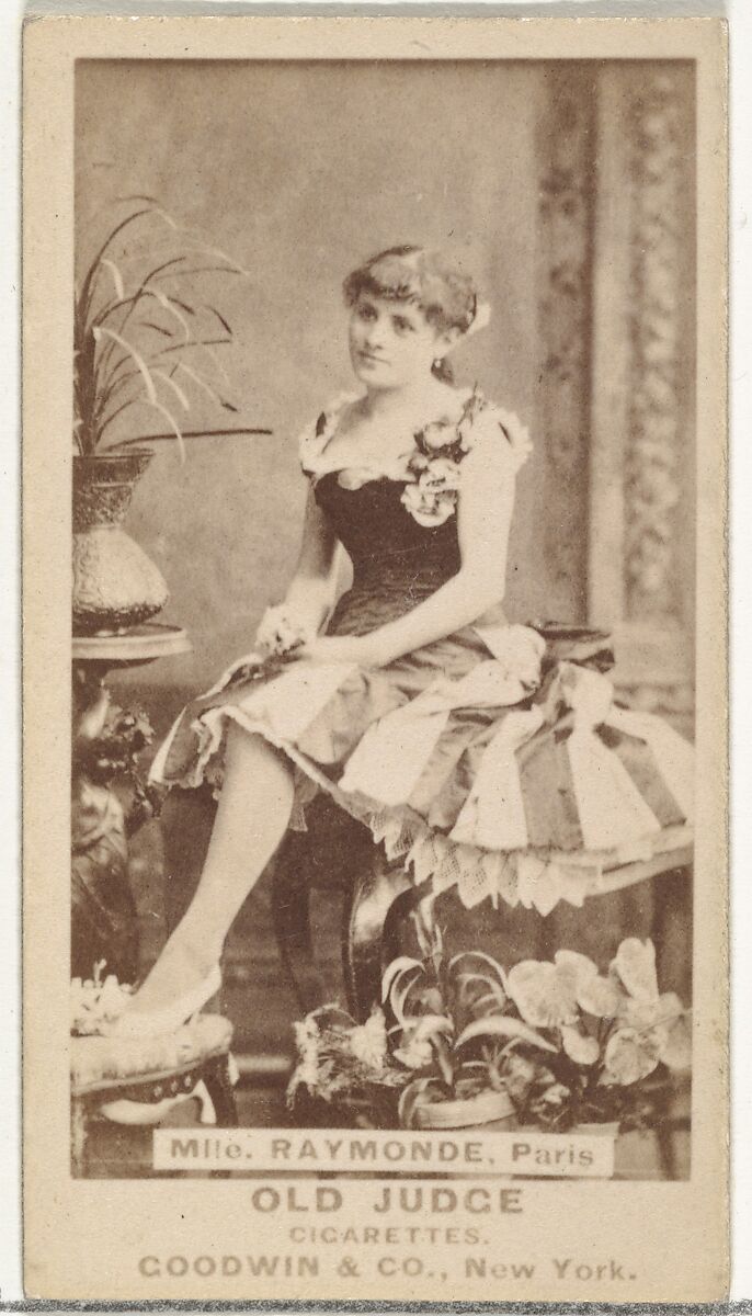 Mlle. Raymonde, Paris, from the Actors and Actresses series (N171) for Old Judge Cigarettes, Issued by Goodwin &amp; Company, Albumen photograph 