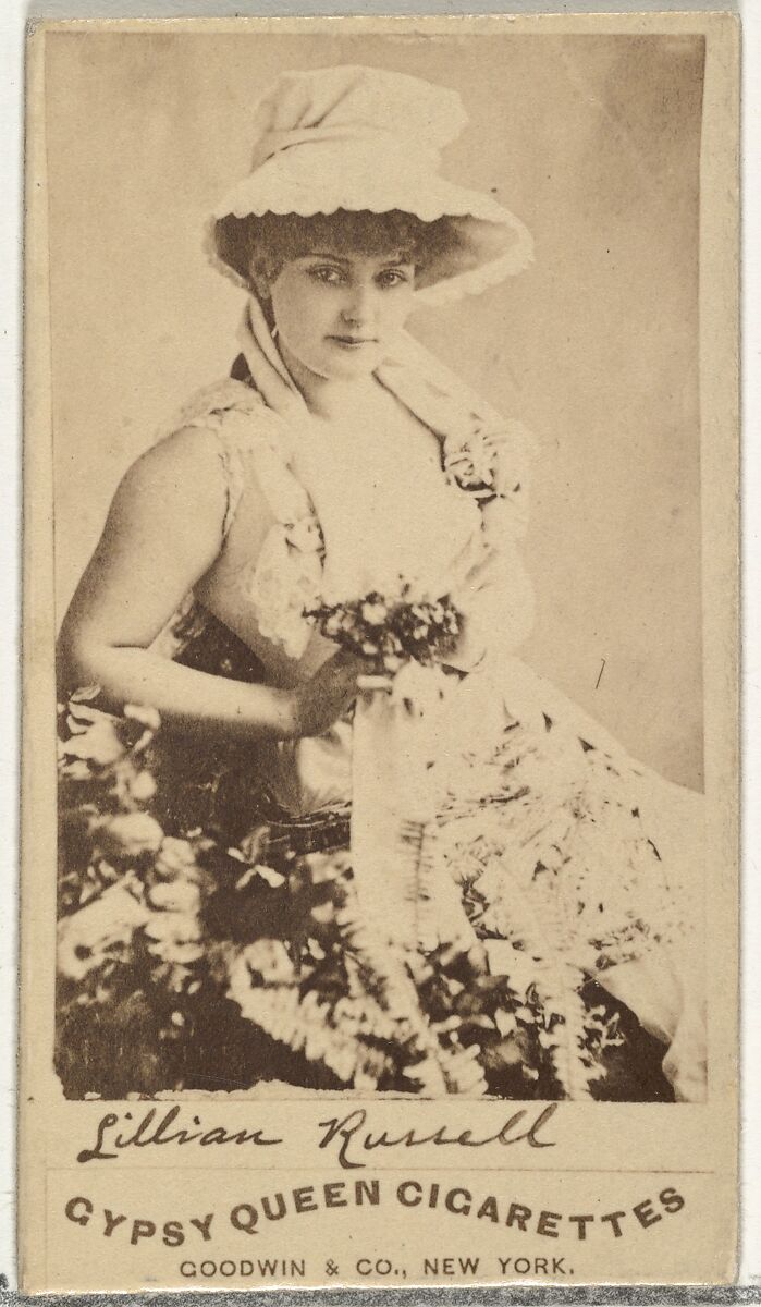 Lillian Russell, from the Actors and Actresses series (N171) for Gypsy Queen Cigarettes, Issued by Goodwin &amp; Company, Albumen photograph 
