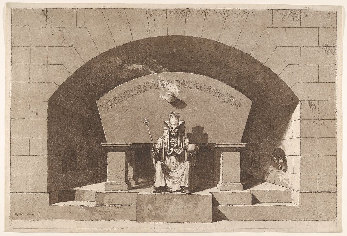 Tomb with Death Enthroned as a Sphinx