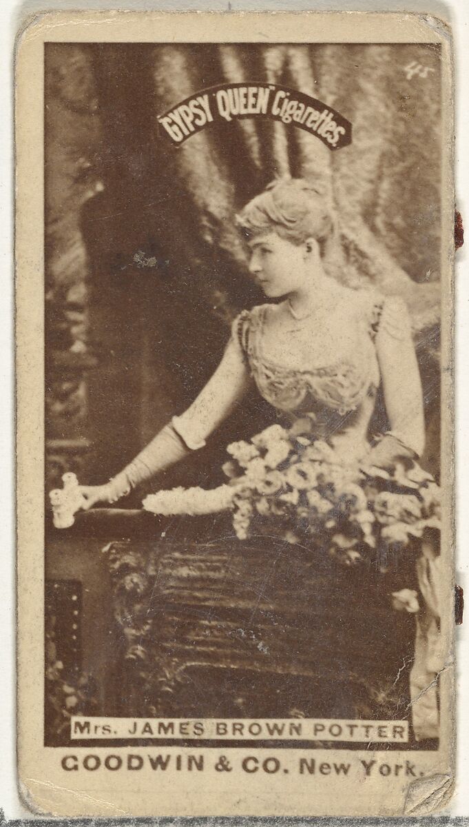 Mrs. James Brown Potter, from the Actors and Actresses series (N171) for Gypsy Queen Cigarettes, Issued by Goodwin &amp; Company, Albumen photograph 