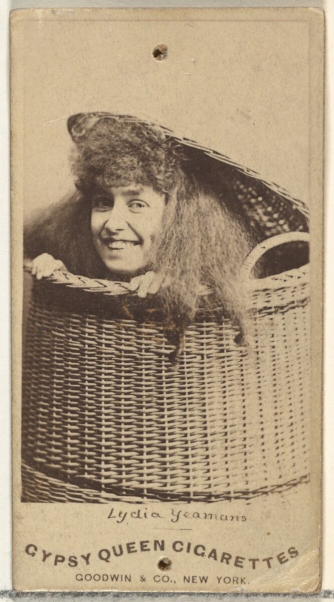 Lydia Yeamans, from the Actors and Actresses series (N171) for Gypsy Queen Cigarettes, Issued by Goodwin &amp; Company, Albumen photograph 