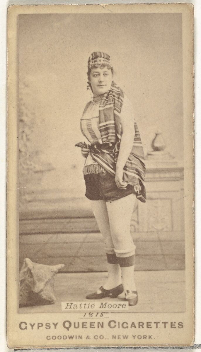 Hattie Moore, from the Actors and Actresses series (N171) for Old Judge Cigarettes, Issued by Goodwin &amp; Company, Albumen photograph 