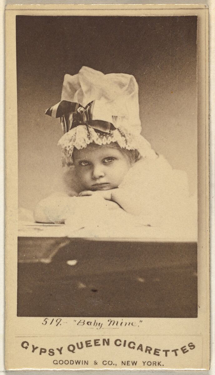 "Baby Mine", from the Actors and Actresses series (N171) for Old Judge Cigarettes, Issued by Goodwin &amp; Company, Albumen photograph