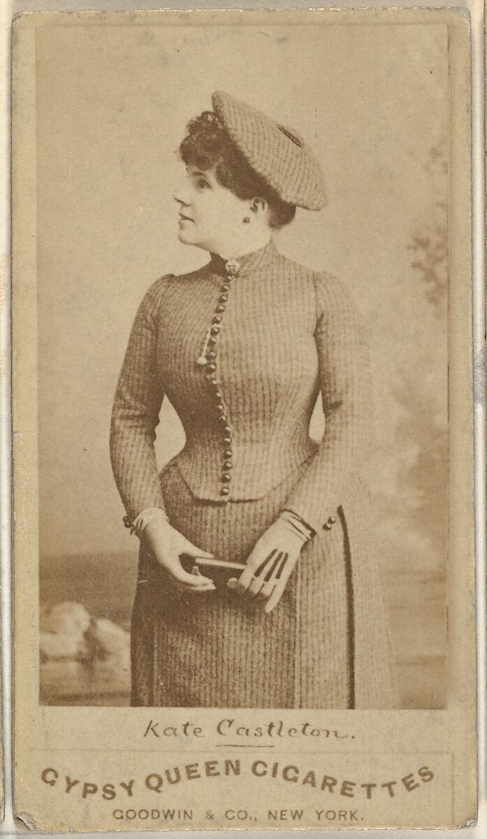 Kate Castleton, from the Actors and Actresses series (N171) for Gypsy Queen Cigarettes, Issued by Goodwin &amp; Company, Albumen photograph 