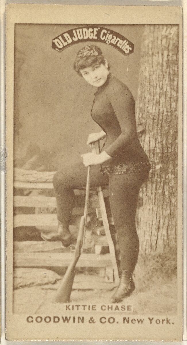 Kittie Chase, from the Actors and Actresses series (N171) for Old Judge Cigarettes, Issued by Goodwin &amp; Company, Albumen photograph 