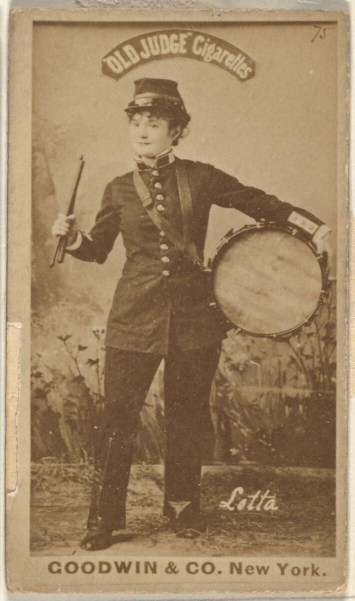 Lotta, from the Actors and Actresses series (N171) for Old Judge Cigarettes, Issued by Goodwin &amp; Company, Albumen photograph 