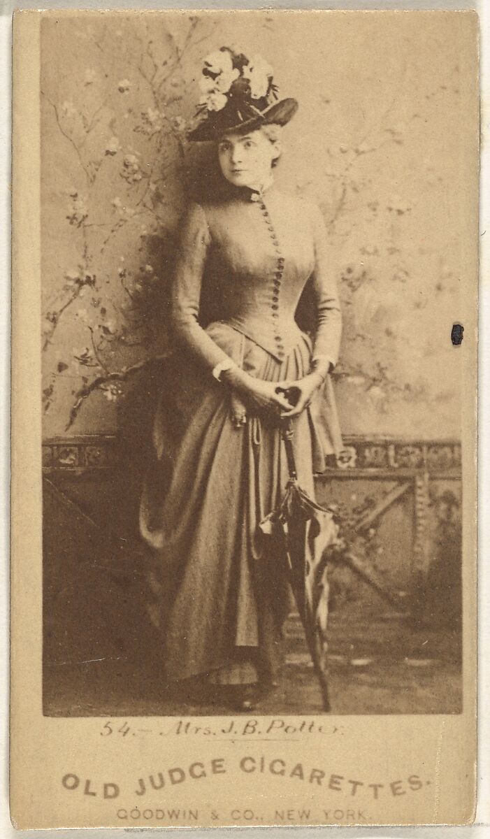 Mrs. J.B. Potter, from the Actors and Actresses series (N171) for Old Judge Cigarettes, Issued by Goodwin &amp; Company, Albumen photograph 