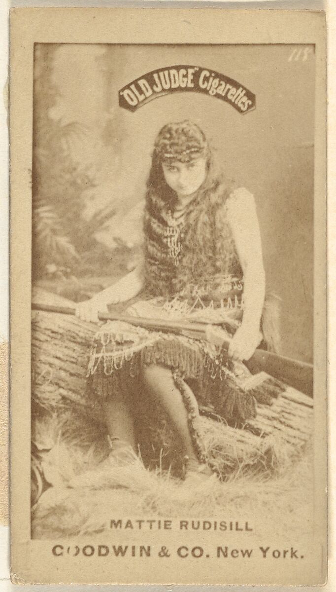 Mattie Rudisill, from the Actors and Actresses series (N171) for Old Judge Cigarettes, Issued by Goodwin &amp; Company, Albumen photograph 