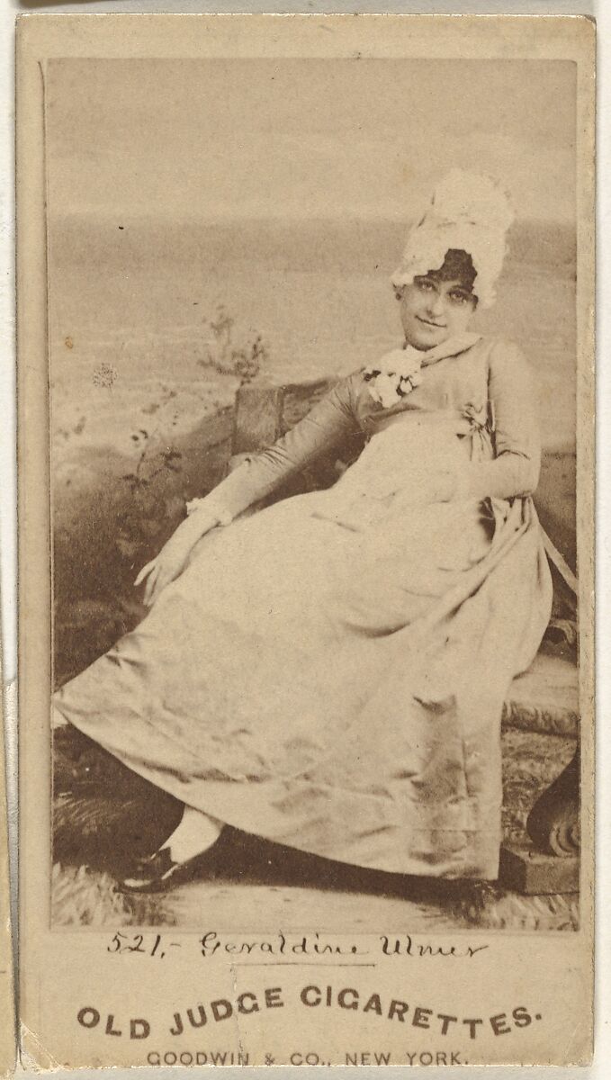 Geraldine Ulmer, from the Actors and Actresses series (N171) for Old Judge Cigarettes, Issued by Goodwin &amp; Company, Albumen photograph 