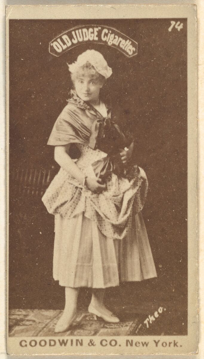 Theo, from the Actors and Actresses series (N171) for Old Judge Cigarettes, Issued by Goodwin &amp; Company, Albumen photograph