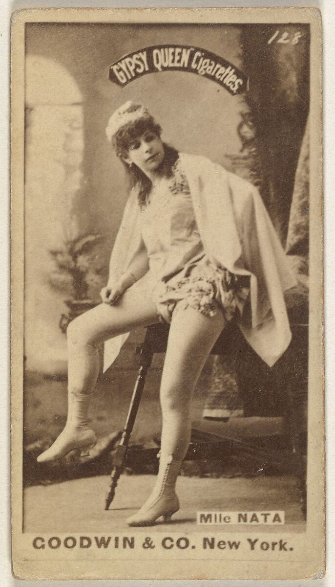 Mlle. Nata, from the Actors and Actresses series (N171) for Gypsy Queen Cigarettes, Issued by Goodwin &amp; Company, Albumen photograph 