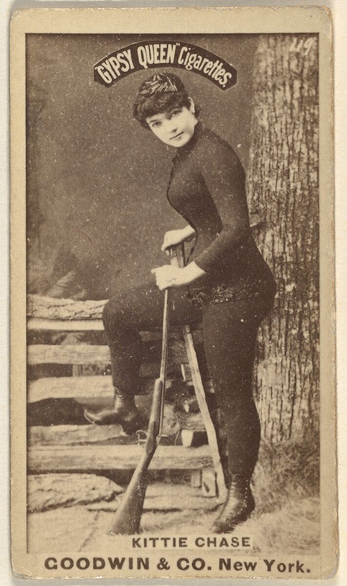 Kittie Chase, from the Actors and Actresses series (N171) for Gypsy Queen Cigarettes, Issued by Goodwin &amp; Company, Albumen photograph 