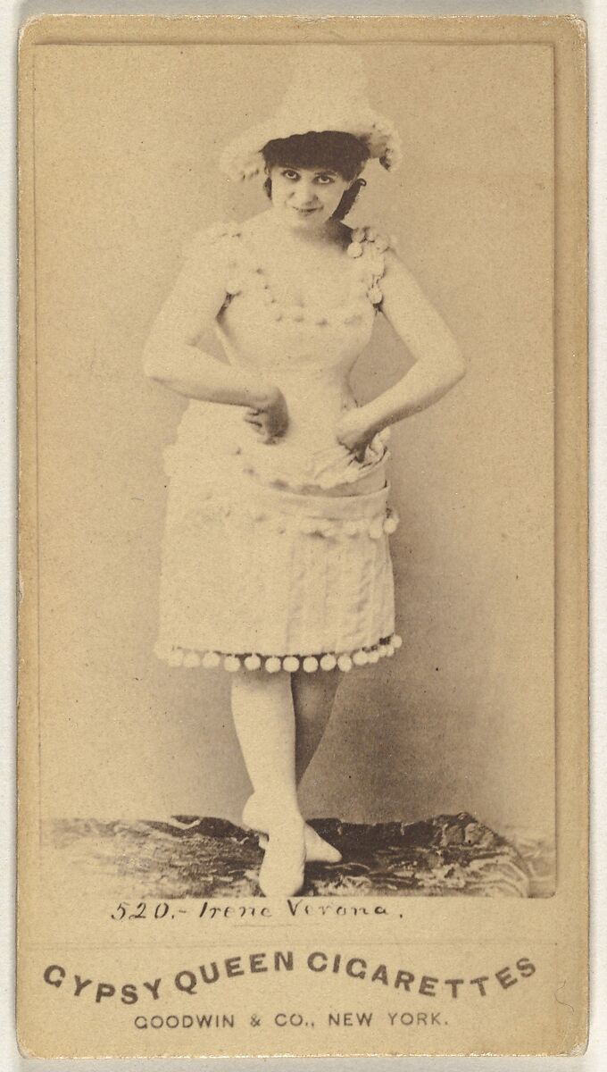 Irene Verona, from the Actors and Actresses series (N171) for Gypsy Queen Cigarettes, Issued by Goodwin &amp; Company, Albumen photograph 
