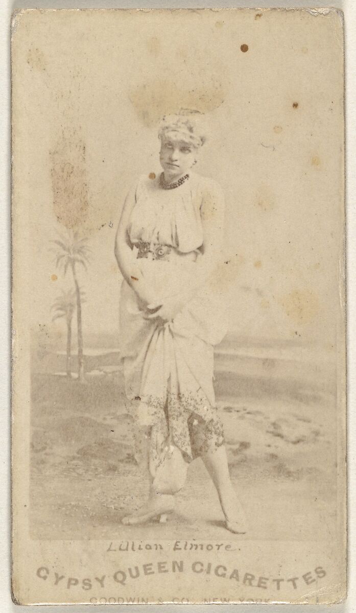 Lillian Elmore, from the Actors and Actresses series (N171) for Gypsy Queen Cigarettes, Issued by Goodwin &amp; Company, Albumen photograph 