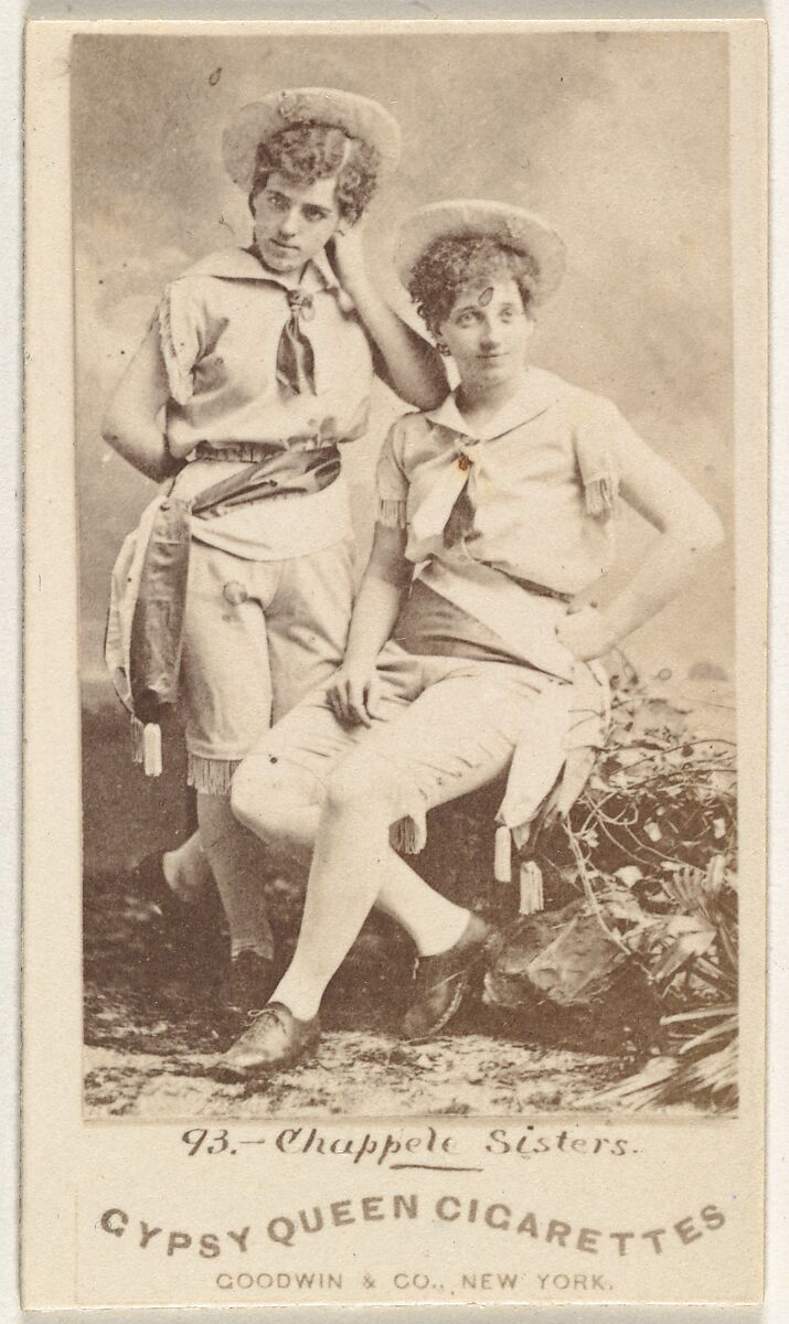 Chappele Sisters, from the Actors and Actresses series (N171) for Gypsy Queen Cigarettes, Issued by Goodwin &amp; Company, Albumen photograph 