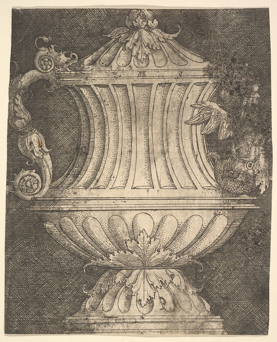 Ewer with a Siren, Albrecht Altdorfer (German, Regensburg ca. 1480–1538 Regensburg), Etching 