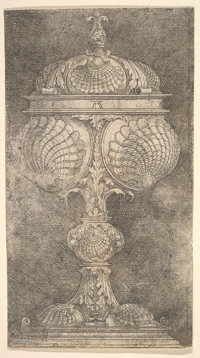 Covered Goblet with Shells, Albrecht Altdorfer (German, Regensburg ca. 1480–1538 Regensburg), Etching 