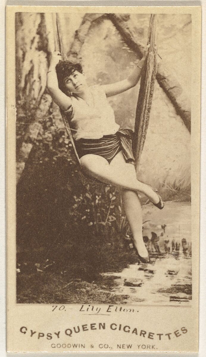 Lily Elton, from the Actors and Actresses series (N171) for Gypsy Queen Cigarettes, Issued by Goodwin &amp; Company, Albumen photograph 