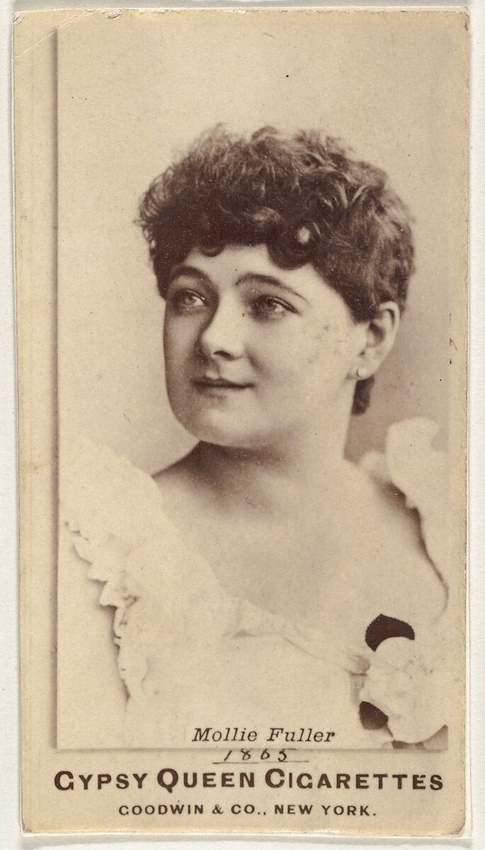 Mollie Fuller, from the Actors and Actresses series (N171) for Gypsy Queen Cigarettes, Issued by Goodwin &amp; Company, Albumen photograph 