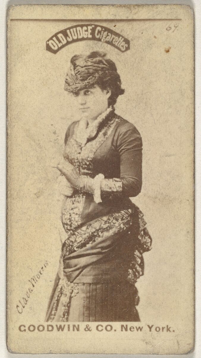 Clara Morris, from the Actors and Actresses series (N171) for Old Judge Cigarettes, Issued by Goodwin &amp; Company, Albumen photograph 