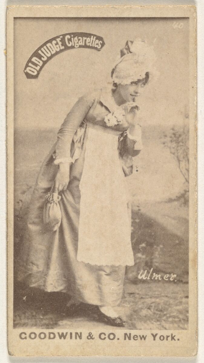Ulmer, from the Actors and Actresses series (N171) for Old Judge Cigarettes, Issued by Goodwin &amp; Company, Albumen photograph 
