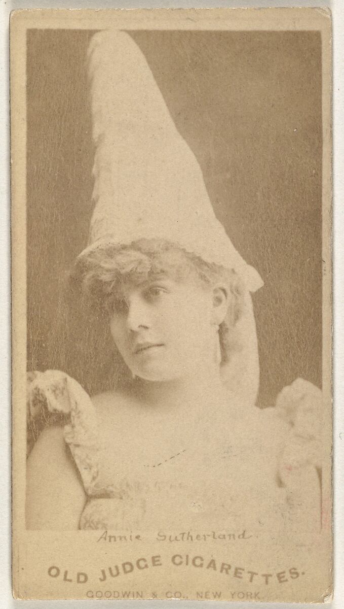 Annie Sutherland, from the Actors and Actresses series (N171) for Old Judge Cigarettes, Issued by Goodwin &amp; Company, Albumen photograph 