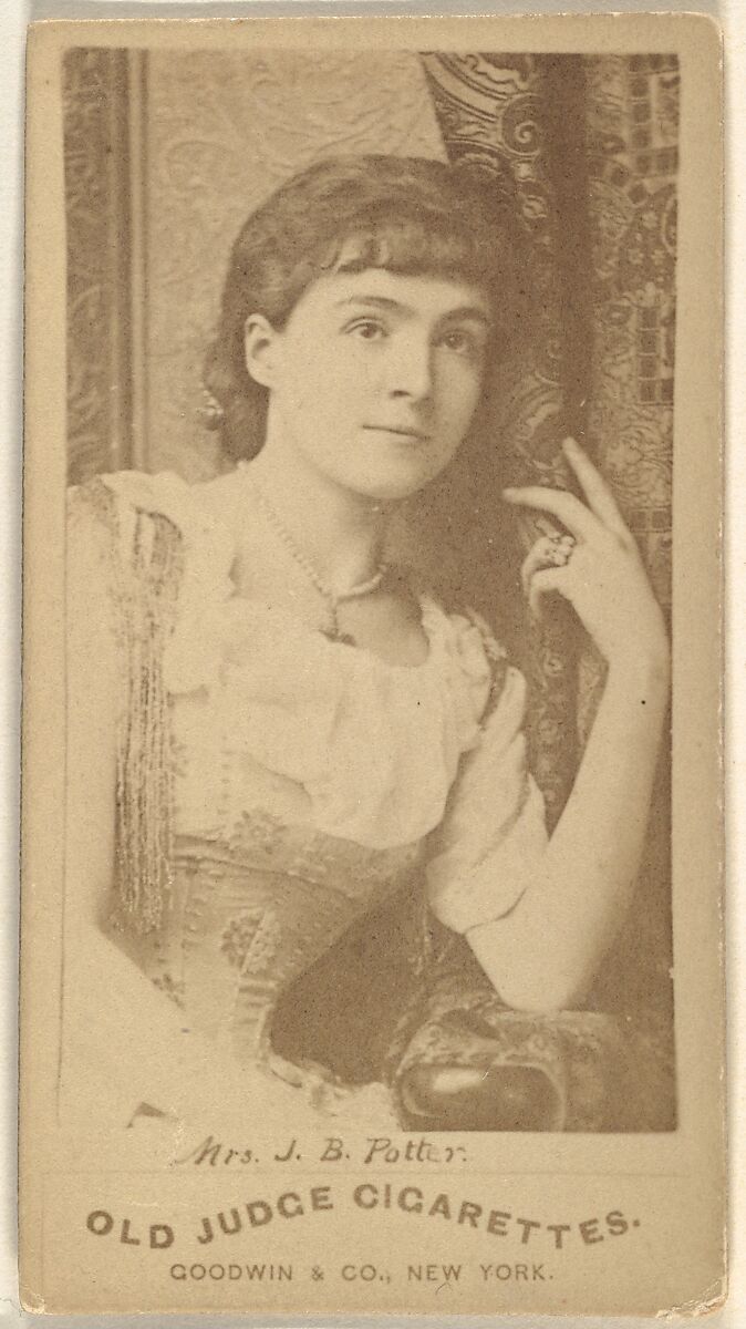 Mrs. J.B. Potter, from the Actors and Actresses series (N171) for Old Judge Cigarettes, Issued by Goodwin &amp; Company, Albumen photograph 