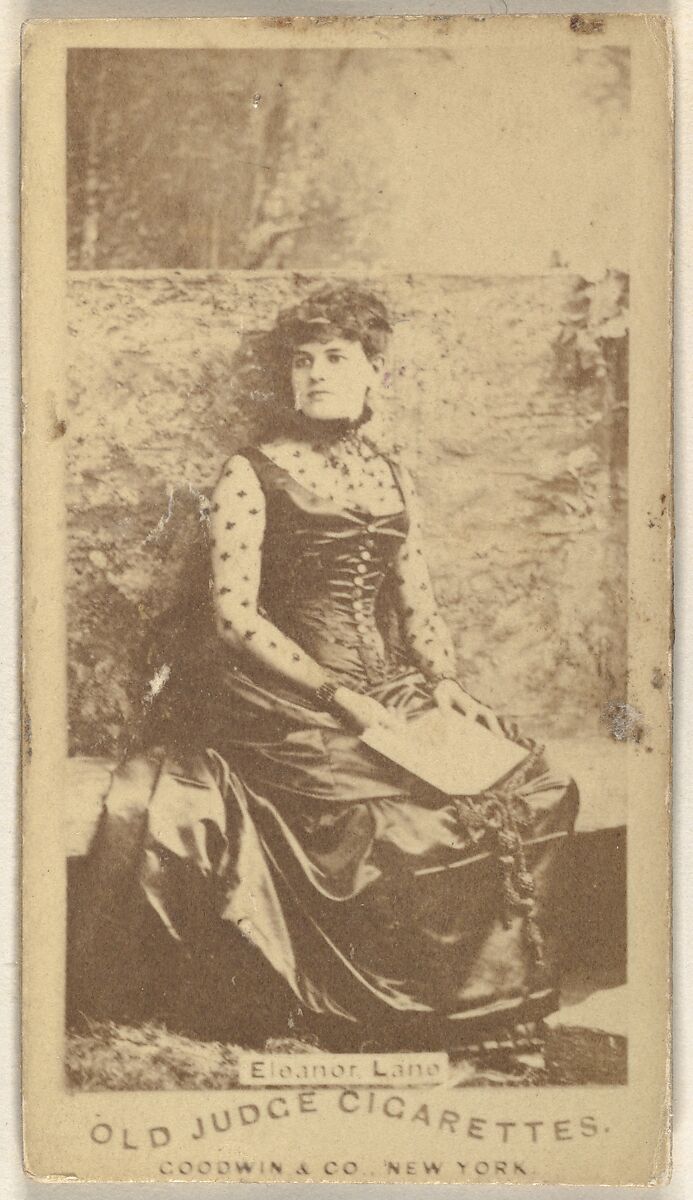 Eleanor Lane, from the Actors and Actresses series (N171) for Old Judge Cigarettes, Issued by Goodwin &amp; Company, Albumen photograph 