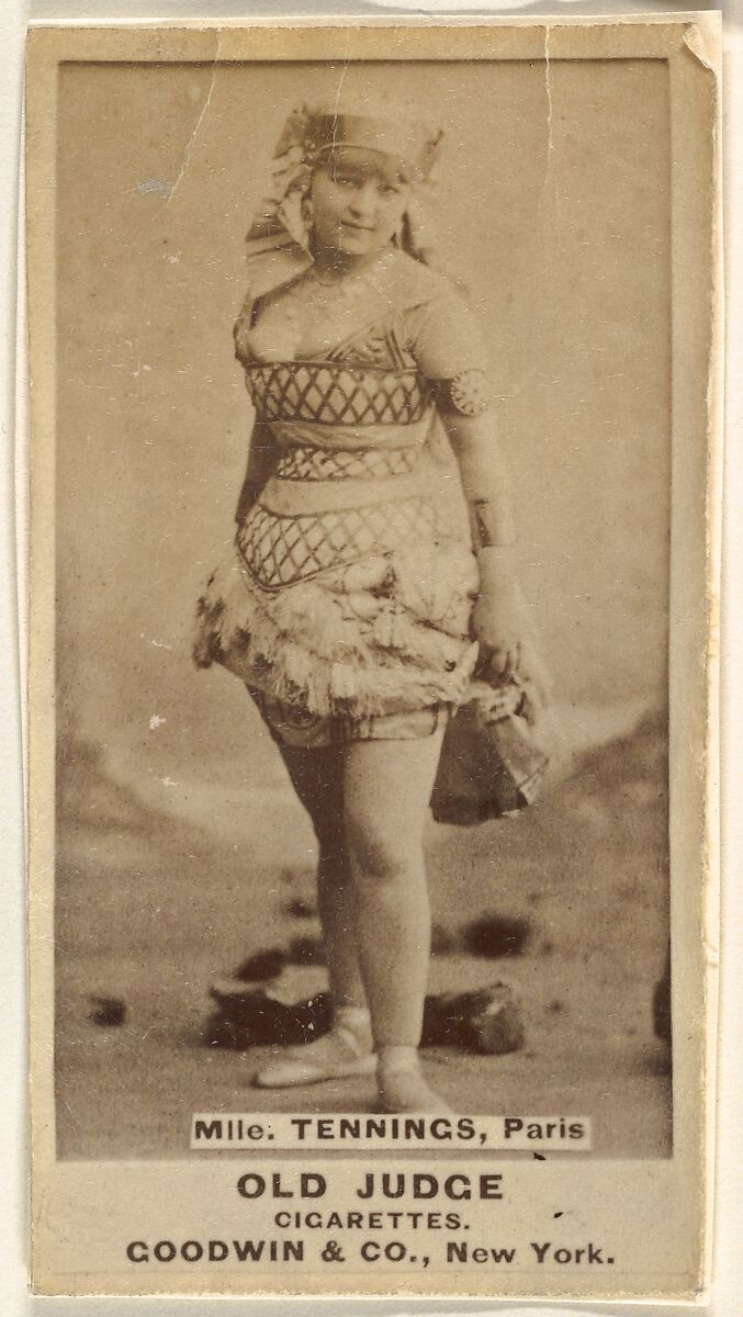 Mlle. Tennings, Paris, from the Actors and Actresses series (N171) for Old Judge Cigarettes, Issued by Goodwin &amp; Company, Albumen photograph 
