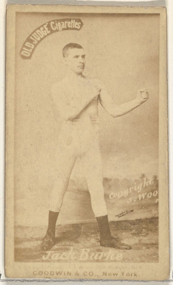 Jack Burke, from the Celebrities and Prizefighters series (N174) for Old Judge Cigarettes, Issued by Goodwin &amp; Company, Albumen photograph 
