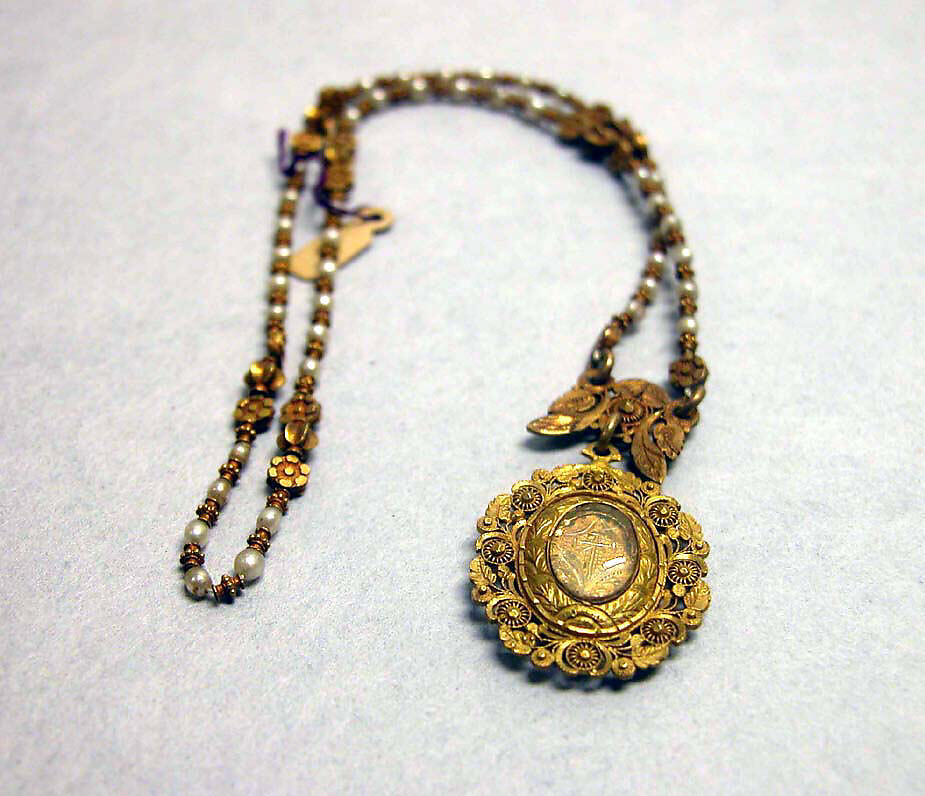 Necklace or Rosary (?), Gold, pearls, Philippines 