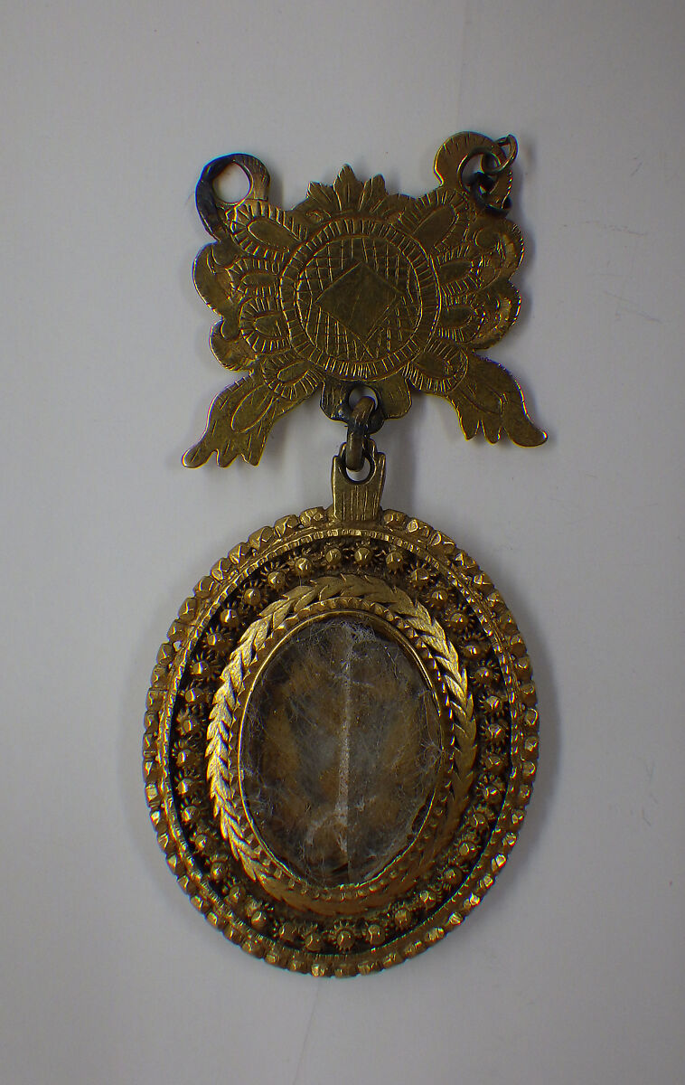 Pendant, Gold alloy and glass, Philippines