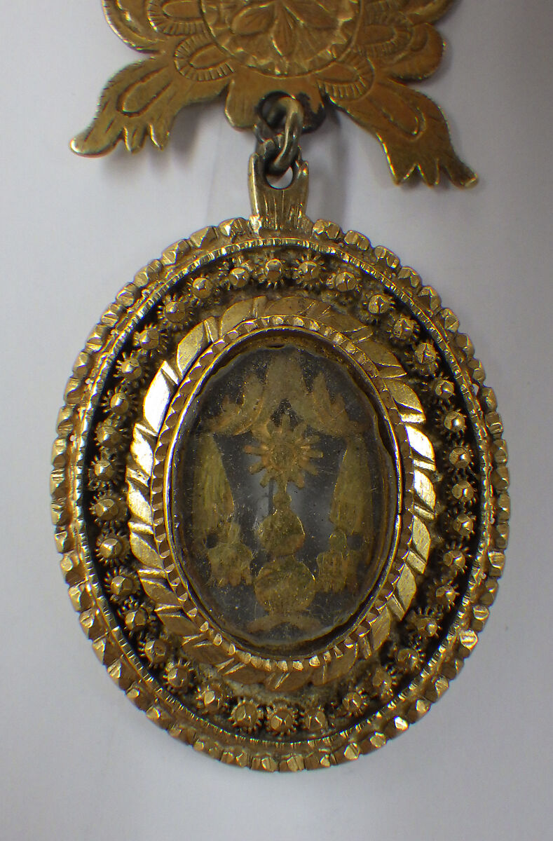 Pendant, Gold alloy and glass, Philippines