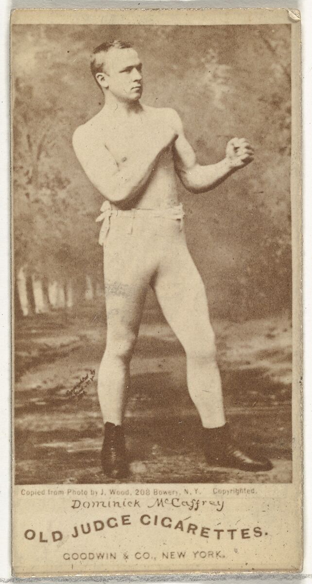 Dominick McCaffrey, from the Celebrities and Prizefighters series (N174) for Old Judge Cigarettes, Issued by Goodwin &amp; Company, Albumen photograph 