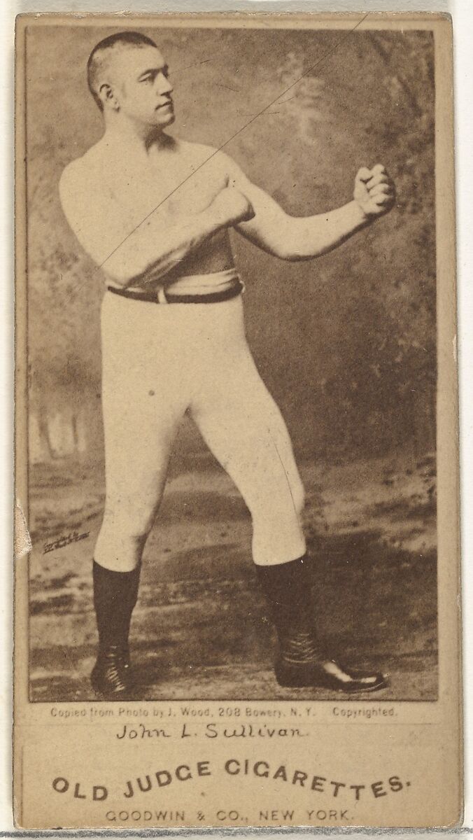 John L. Sullivan, from the Celebrities and Prizefighters series (N174) for Old Judge Cigarettes, Issued by Goodwin &amp; Company, Albumen photograph 