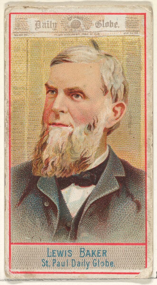Lewis Baker, St. Paul Daily Globe, from the American Editors series (N1) for Allen & Ginter Cigarettes Brands, Issued by Allen &amp; Ginter (American, Richmond, Virginia), Commercial color lithograph 