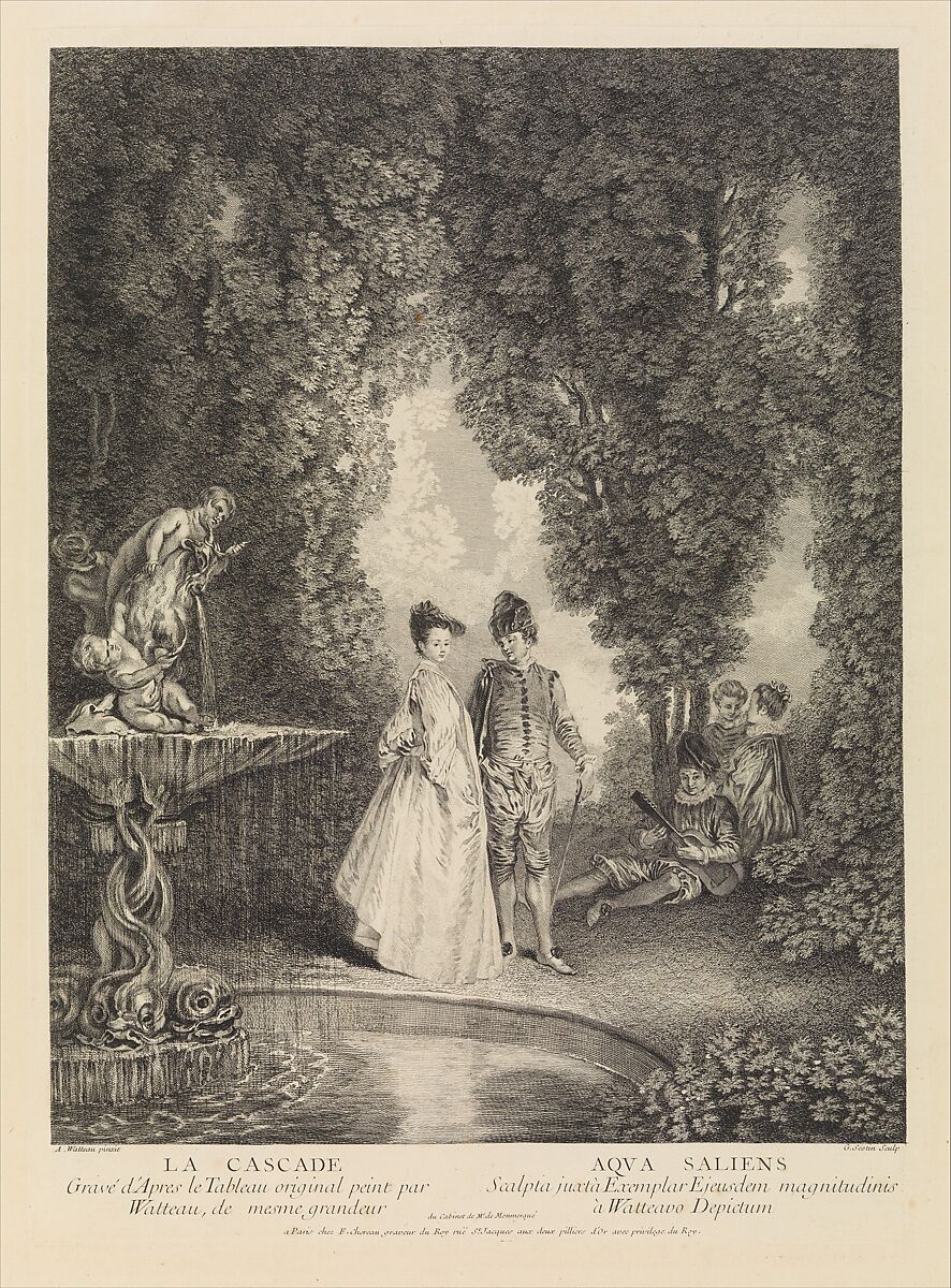 L'Oeuvre D'Antoine Watteau Pientre du Roy en son Academie Roïale de Peinture et Sculpture Gravé d'après ses Tableaux & Desseins originaux...par les Soins de M. de Jullienne, Volume I, After Antoine Watteau (French, Valenciennes 1684–1721 Nogent-sur-Marne), Engraving