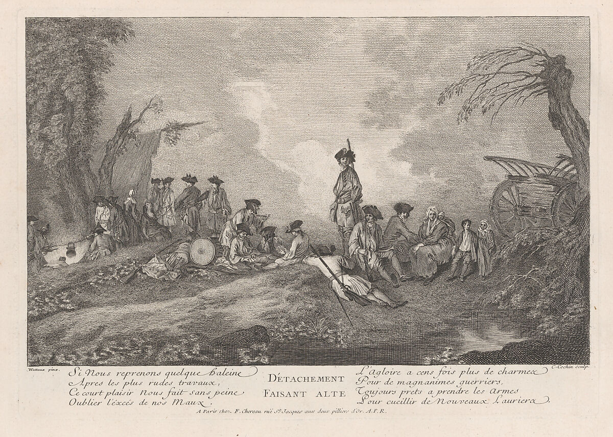 L'Oeuvre D'Antoine Watteau Pientre du Roy en son Academie Roïale de Peinture et Sculpture Gravé d'après ses Tableaux & Desseins originaux...par les Soins de M. de Jullienne, Volume II, After Antoine Watteau (French, Valenciennes 1684–1721 Nogent-sur-Marne), Engraving