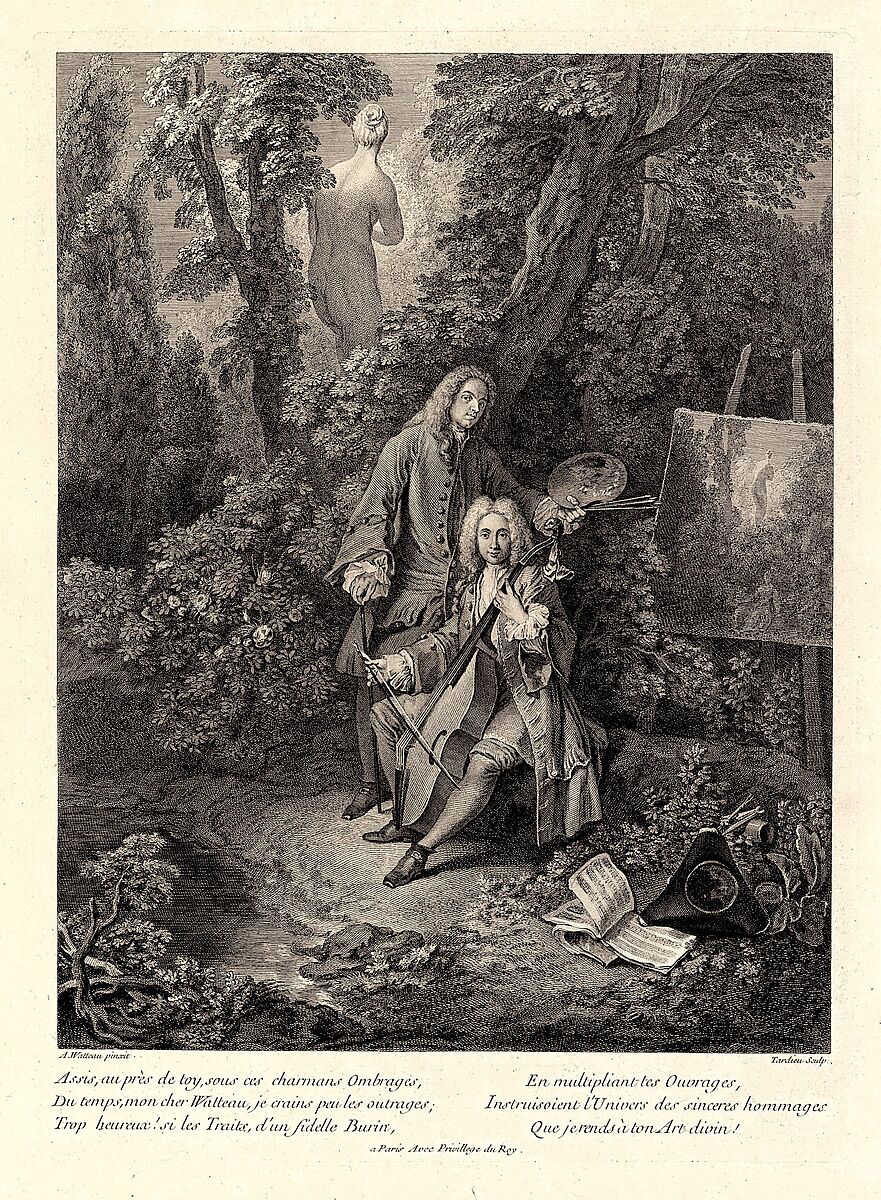 L'Oeuvre D'Antoine Watteau Pientre du Roy en son Academie Roïale de Peinture et Sculpture Gravé d'après ses Tableaux & Desseins originaux...par les Soins de M. de Jullienne, Volume II, After Antoine Watteau (French, Valenciennes 1684–1721 Nogent-sur-Marne), Engraving