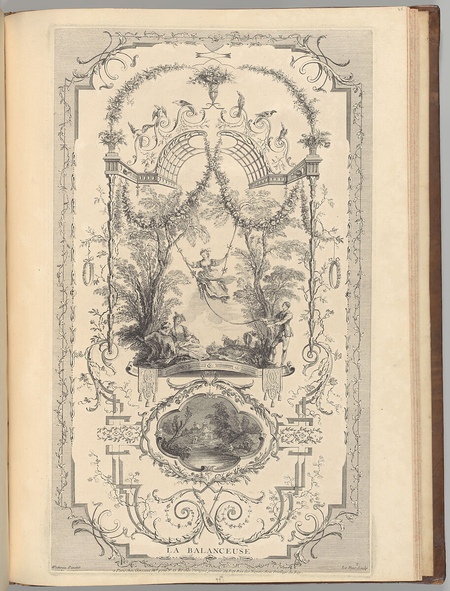 L'Oeuvre D'Antoine Watteau Pientre du Roy en son Academie Roïale de Peinture et Sculpture Gravé d'après ses Tableaux & Desseins originaux...par les Soins de M. de Jullienne, Volume III, After Antoine Watteau (French, Valenciennes 1684–1721 Nogent-sur-Marne), Engraving 