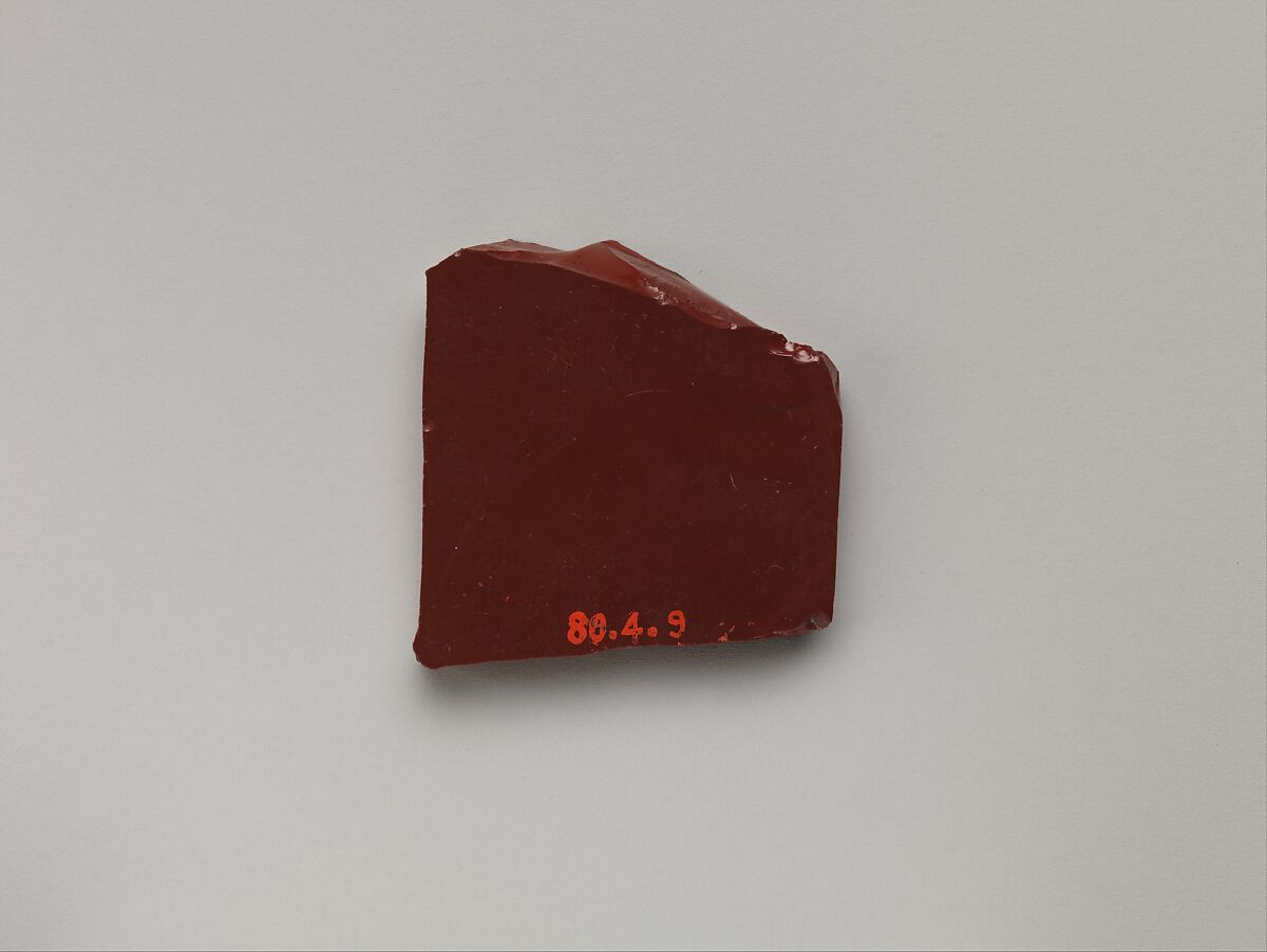 Fragment from sample set of Chinese cloisonné, Cloisonné enamel, copper alloy, glass, China