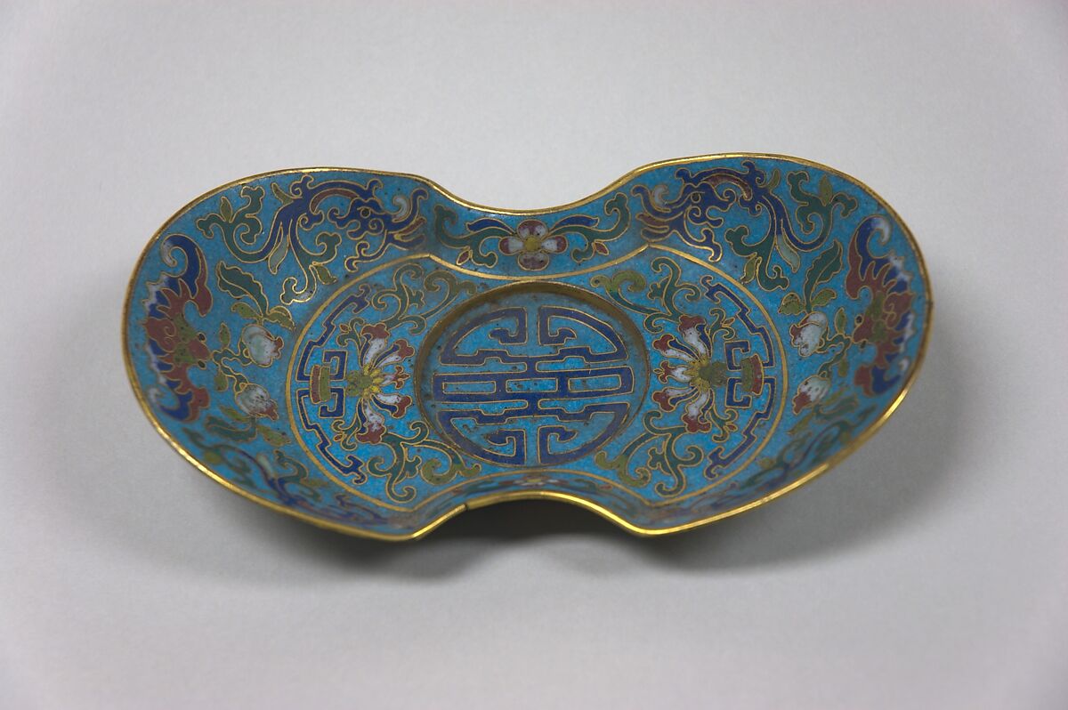 Tray, Cloisonné enamel, China