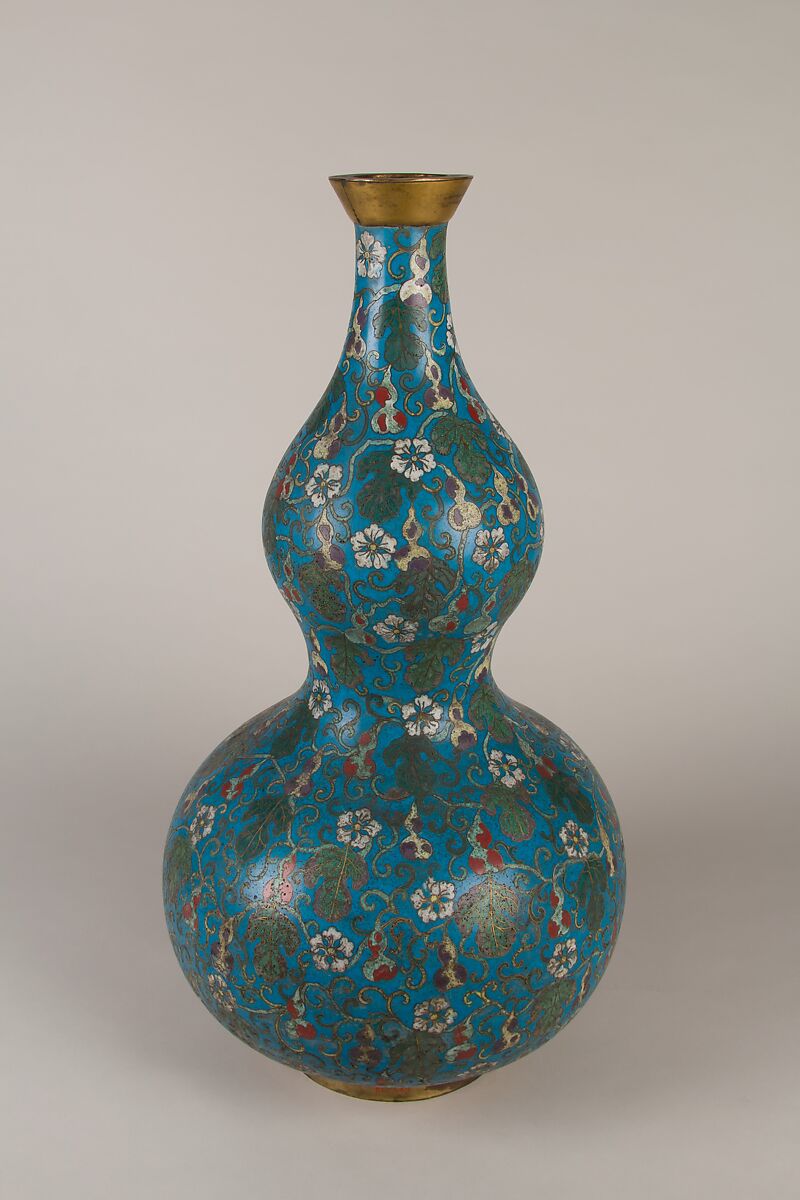 Vase (one of a pair), Cloisonné enamel, China 