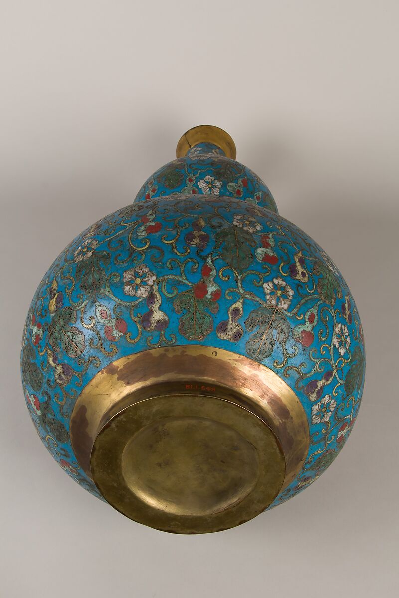 Vase (one of a pair), Cloisonné enamel, China