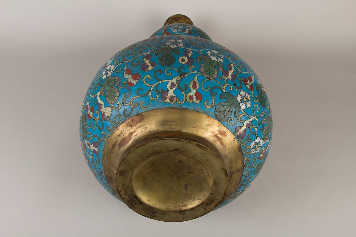 Vase (one of a pair), Cloisonné enamel, China