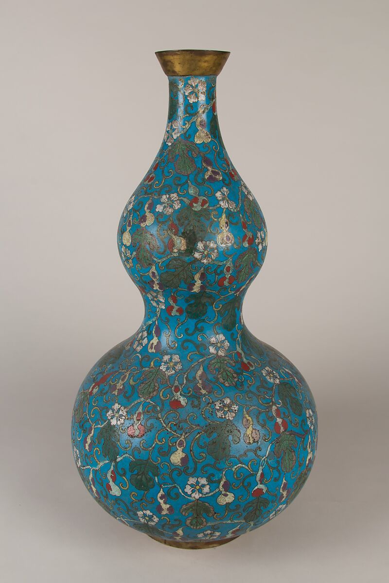 Vase (one of a pair), Cloisonné enamel, China