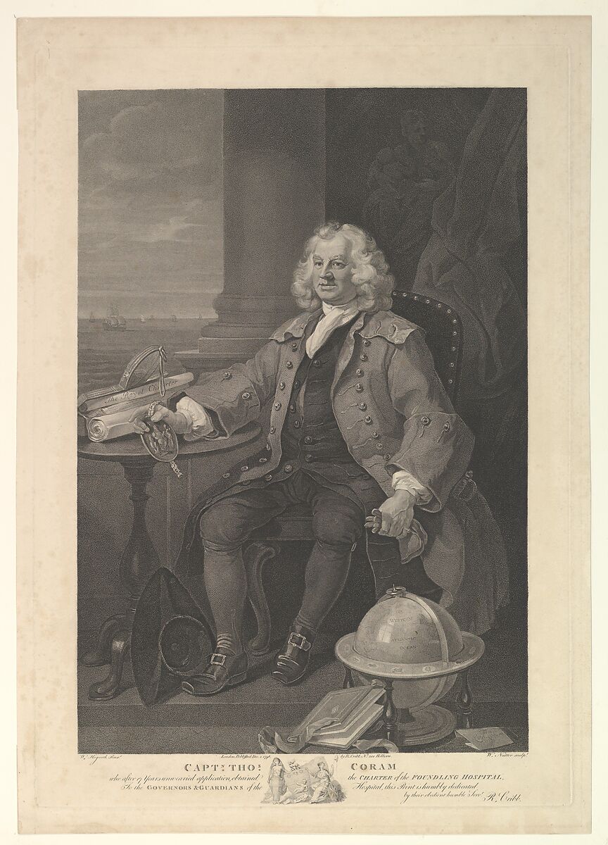 Captain Thomas Coram, William Nutter (British, 1754/59–1802), Stipple engraving 