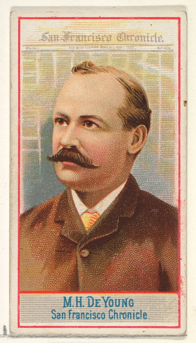 M.H. de Young, San Francisco Chronicle, from the American Editors series (N1) for Allen & Ginter Cigarettes Brands, Issued by Allen &amp; Ginter (American, Richmond, Virginia), Commercial color lithograph 