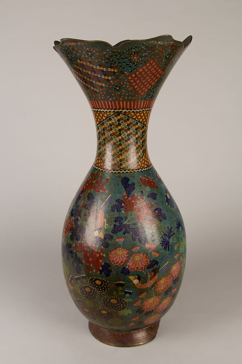 Vase, Cloisonné enamel, Japan